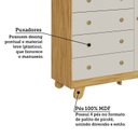 Ver imagem 6 de Guarda-Roupa Infantil 3 Portas 3 Gavetas 92cm Levy Espresso Móveis Bege/Amêndoa/Off White