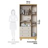 Guarda-roupa Infantil 3 Portas 3 Gavetas 92cm Levy Espresso Móveis - 3