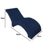Recamier Divã Espreguiçadeira Sala Cliníca Rafaela Suede Azul Marinho - 5