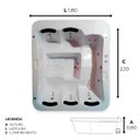 Ver imagem 3 de Spa Retangular Singapura Completo com Hidro em Acrílico - 127v