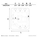 Ver imagem 2 de Spa Retangular Singapura Completo com Hidro em Acrílico - 127v