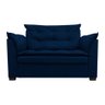 Sofá Namoradeira Dandara 2 Lug Decorativa Para Sala Suede:Azul Marinho - 2