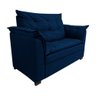 Sofá Namoradeira Dandara 2 Lug Decorativa Para Sala Suede:Azul Marinho - 1