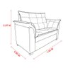 Sofá Namoradeira Dandara 2 Lug Decorativa Para Sala Suede:Azul Marinho - 5