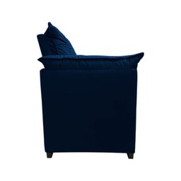 Sofá Namoradeira Dandara 2 Lug Decorativa Para Sala Suede:Azul Marinho - 3