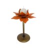 Porta Velas Artesanal De Mesa Para Sala De Jantar Decoração - Laranja - 3