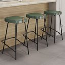 Ver imagem 2 de Kit 04 Banquetas Altas Cozinha e Área Gourmet Vik Estofada Couríssimo Verde - Abmaza
