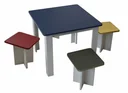 Ver imagem 1 de Mesinha infantil com banquetas em MDF