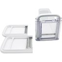 Ver imagem 3 de Cortador Fatiador Ralador Queijo Presunto Manual 4 em 1 Lamina Inox Cozinha Preparo Comida Alimentos
