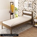 Ver imagem 2 de Cama de Solteiro Madeira CM8006 Nogal/Branco - Tecno Mobili