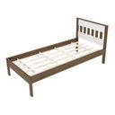 Ver imagem 1 de Cama de Solteiro Madeira CM8006 Nogal/Branco - Tecno Mobili