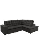 Ver imagem 2 de Sofá de Canto Montreal Retrátil, Reclinável, 4 Lugares 2,70x2,10 Metros, Chaise Fixo, Pillow Top, Gr