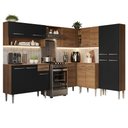Ver imagem 3 de Armário de Cozinha Completa de Canto 417cm Preto/Rustic Emilly Madesa 02