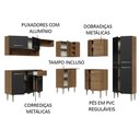 Ver imagem 5 de Armário de Cozinha Completa de Canto 417cm Preto/Rustic Emilly Madesa 02