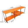 Rack de Tv Industrial de Ferro 1,50m Carvalho e Preto - 4