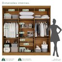 Ver mais imagens de Guarda-Roupa de Canto Modulado 11 Portas 2 Gavetas Brasil Marrom/Cinamomo