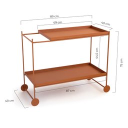 Carrinho de Bar Wire Linee - 3