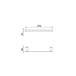 Porta Toalha Rosto Docolflat 300mm Chrome - Docol - 2