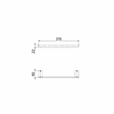 Ver imagem 2 de Porta Toalha Rosto Docolflat 300mm Chrome - Docol