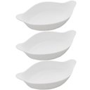 Ver imagem 1 de Kit 3 Assadeiras Travessas Grandes de Vidro Temperado 1,4l Opaline Marinex Branca