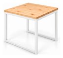 Ver imagem 6 de Mesa de Jantar Reforçada Industrial 70x60cm Tampo Bege Pés Branco