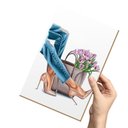 Ver imagem 4 de Kit 3 Quadros Decorativos para Quarto Feminino Viagem Paris Flores