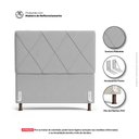 Ver imagem 3 de Cabeceira Cama Box Casal King Size Mel 195cm com Frame Veludo Cinza Claro - Abmaza