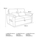 Ver imagem 6 de Sofá Cama 2 Lugares Casal 1,60 Mts Facto Marrom Tiffany Matrix Cor:sintetico Rustico Whisky