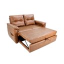 Ver imagem 3 de Sofá Cama 2 Lugares Casal 1,60 Mts Facto Marrom Tiffany Matrix Cor:sintetico Rustico Whisky