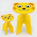 Ver imagem 1 de Mesa Infantil Tiger Madeira Mesinha Didatica com Cadeira Banquinho Desmontavel Kit Amarela