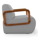 Ver imagem 6 de Poltrona Decorativa Orgânica Living Kavya Linho Cinza - Desk Design