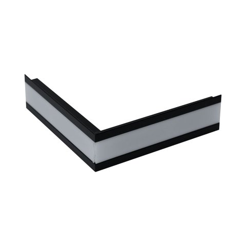 Conexão Emenda L Preto P/ Perfil de Embutir Wood Quina 30688 Usina St2880