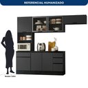 Ver imagem 3 de Cozinha Completa Modulada Etna 4 Peças 2.58cm Cinza Grafite 1 - Poliman