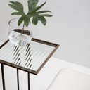 Ver imagem 4 de Mesa Lateral Vidro Canelado Gatsby