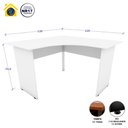 Ver imagem 3 de Mesa Escrivaninha em L 120cm X 60cm Pés Painel F5 Office
