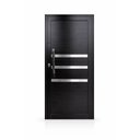 Ver imagem 2 de Porta Lambril de Aluminio Preto 210x80 com Puxador e Fechadura Linha 25