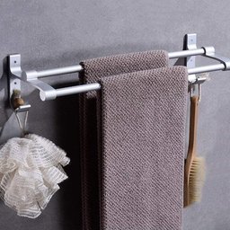 Suporte Porta Toalha Toalheiro Banho Duplo Toalheiro Parede 60cm - 2