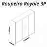 Guarda Roupa Royale 3 Portas 4 Gavetas Gelius - 3