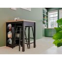 Ver imagem 2 de Bancada Cozinha Ditália + 2 Banquetas + Iluminação CD-1022 cor:preto