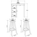 Ver imagem 4 de Bancada Cozinha Ditália + 2 Banquetas + Iluminação CD-1022 cor:preto