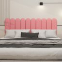 Ver imagem 3 de Cabeceira King Size Design Nuvem 45cm 10 Placas em Suede:goiaba