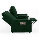Ver imagem 2 de Poltrona do Papai Reclinável Cinema 2 Lugares Manual Baú Usb Haifa F05 Veludo Verde e - Lyam Decor