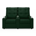 Ver imagem 5 de Poltrona do Papai Reclinável Cinema 2 Lugares Manual Baú Usb Haifa F05 Veludo Verde e - Lyam Decor
