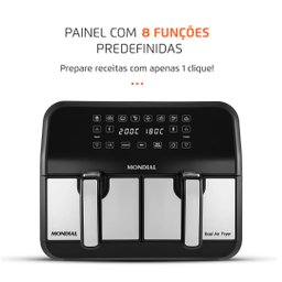 Fritadeira Elétrica Airfryer Dual Mondial 8l | 220v - 5