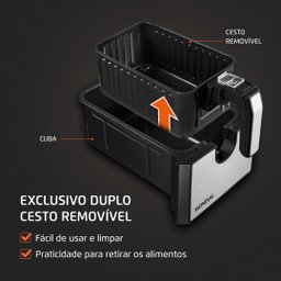 Fritadeira Elétrica Airfryer Dual Mondial 8l | 220v - 4