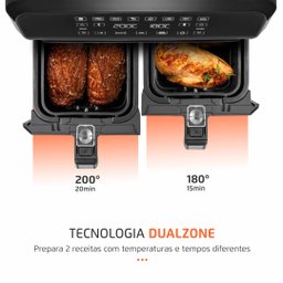 Fritadeira Elétrica Airfryer Dual Mondial 8l | 220v - 2