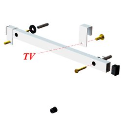 SUPORTE UNIVERSAL FIXO REGUA TV 56" VESA ATÉ 400 BRANCO - 3