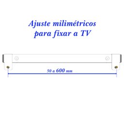 SUPORTE UNIVERSAL FIXO REGUA TV 56" VESA ATÉ 400 BRANCO - 5
