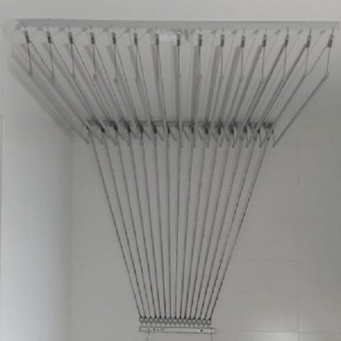 Varal de Teto Homellinea 10 V 1/2" X 1,20 M Alumínio Natural