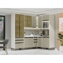 Ver imagem 1 de Cozinha Modulada de Canto Completa 6 Peças com Tampo Linea Luciane Móveis